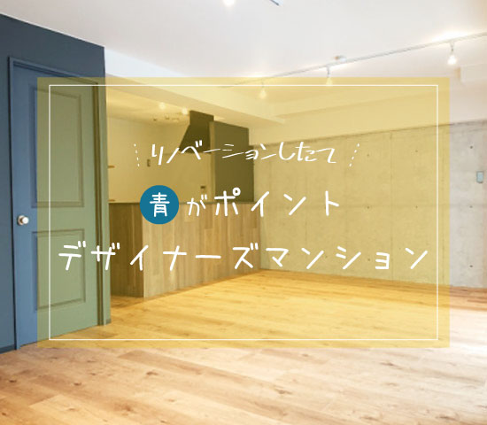大阪市西区北堀江3 リノベーションしたて 青がポイントのデザイナーズマンション マンション 賃貸 ハコマルシェ