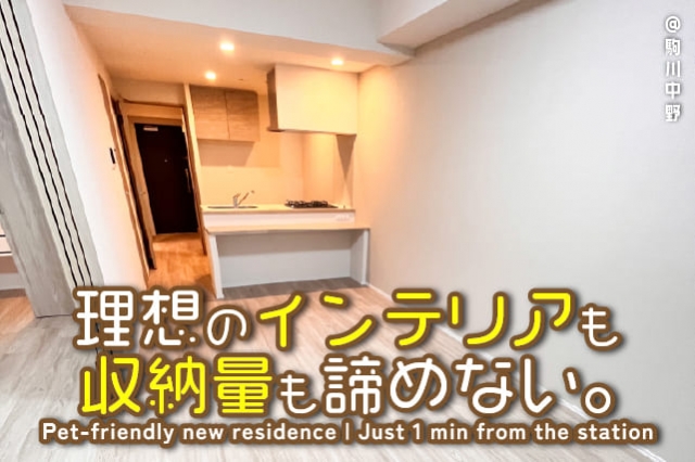 『理想のインテリアも収納量も諦めない。駅近&ペット可な新築レジデンス』賃貸物件の画像
